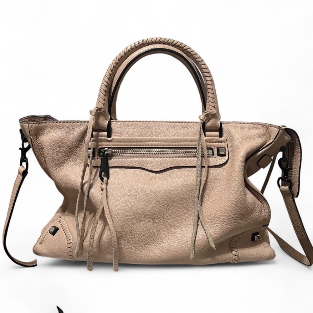Rebecca Minkoff Regan Satchel Blush Beige Pink Leather Crossbody